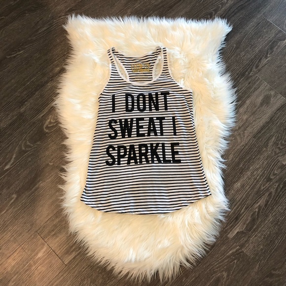 Chin Up Apparel Tops - 💪🏻HP💪🏻Chin Up “ I Don’t Sweat, I Sparkle”’Tank